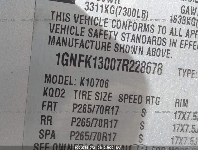 1GNFK13007R228678