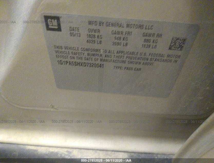 1G1PA5SHXD7320041