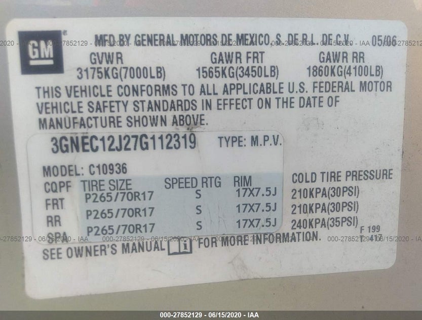 3GNEC12J27G112319