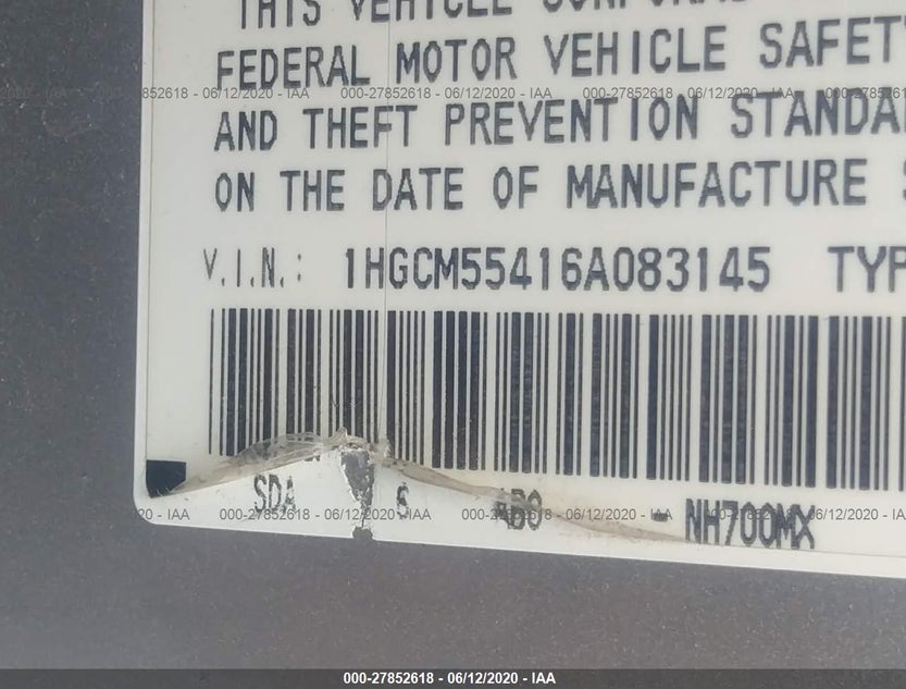 1HGCM55416A083145