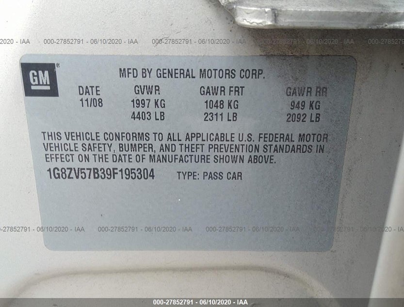 1G8ZV57B39F195304