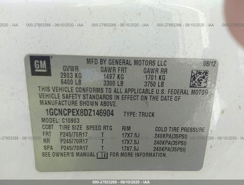 1GCNCPEX8DZ146904