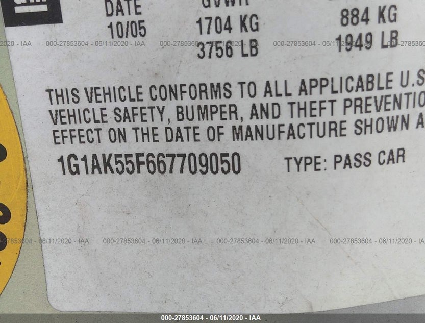 1G1AK55F667709050