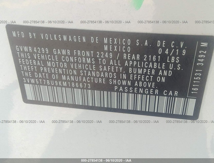 3VW5T7BU9KM186673
