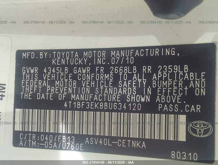 4T1BF3EK8BU634120
