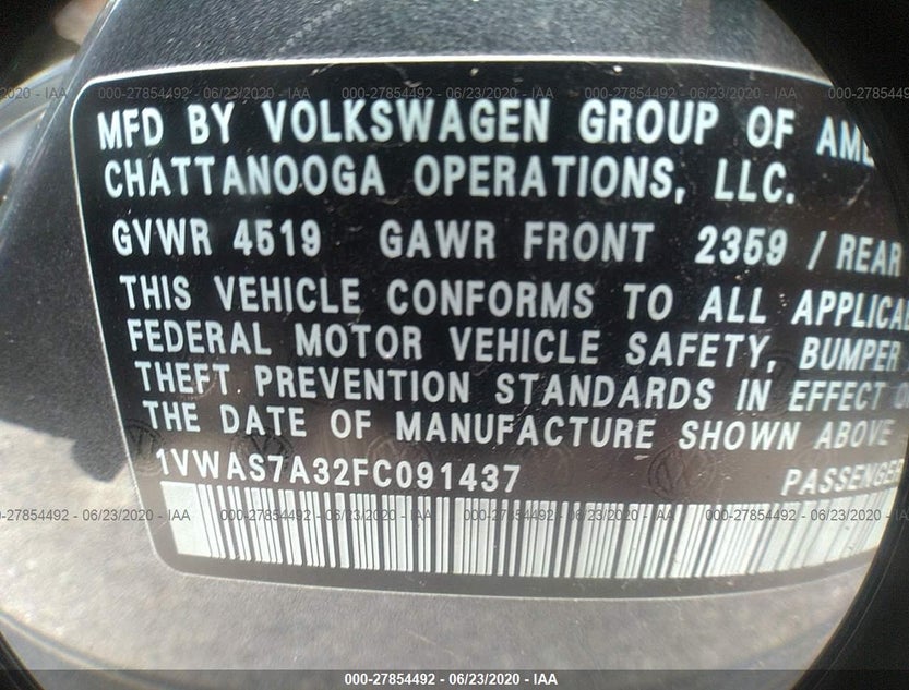 1VWAS7A32FC091437