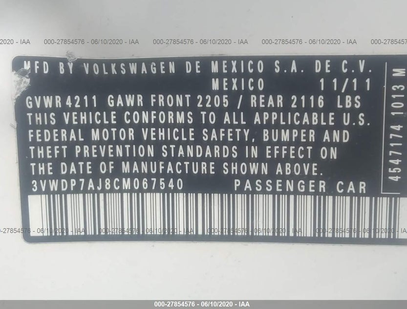 3VWDP7AJ8CM067540