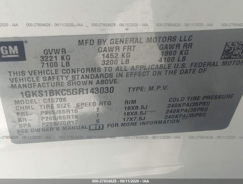 1GKS1BKC5GR143030