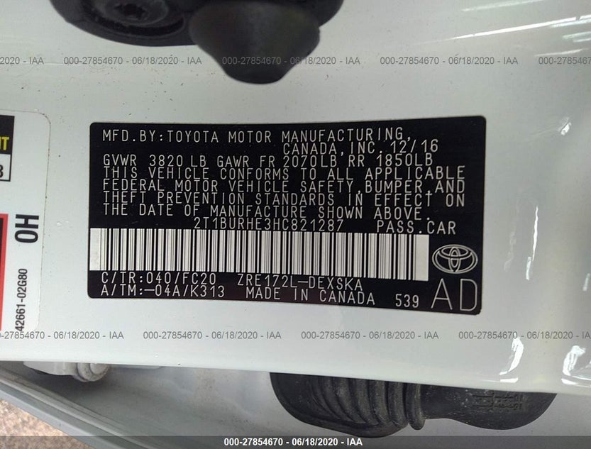 2T1BURHE3HC821287