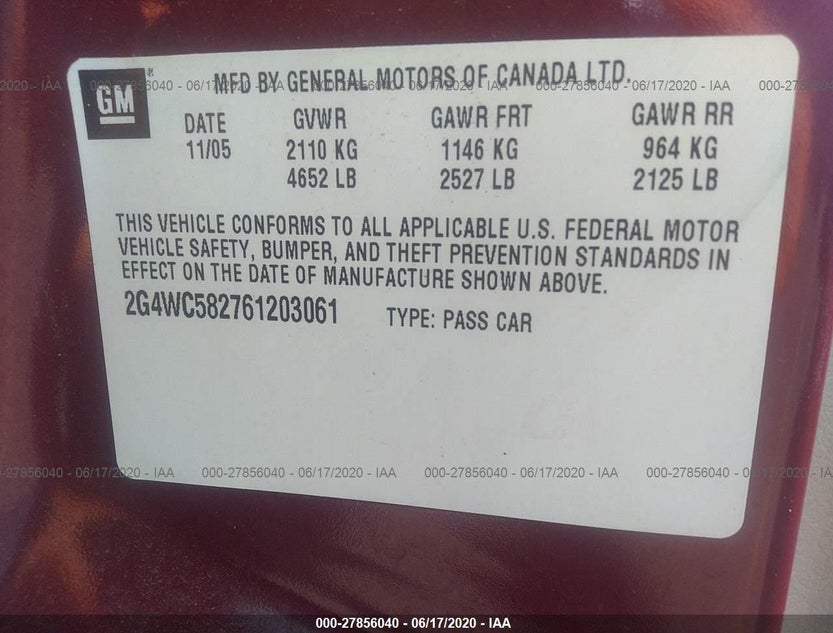 2G4WC582761203061
