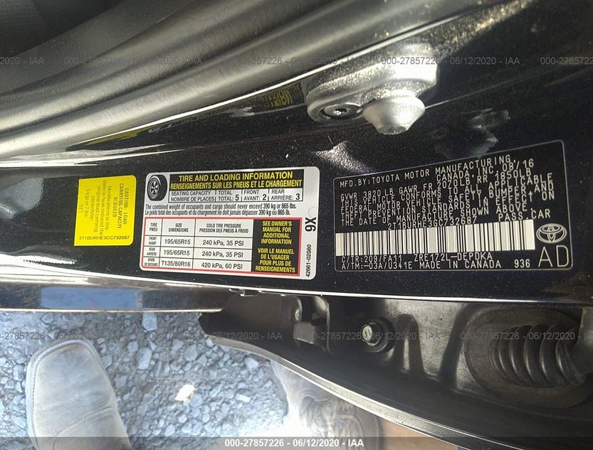 2T1BURHE3GC732687