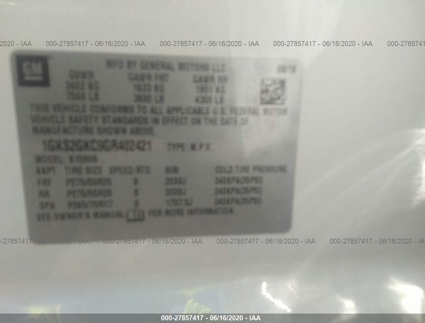 1GKS2GKC9GR402421