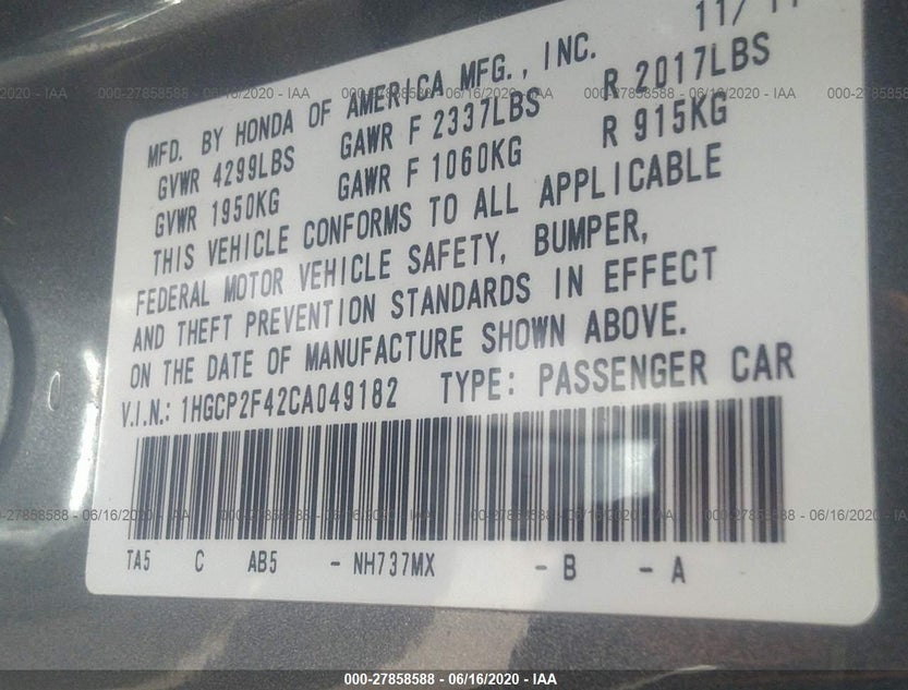 1HGCP2F42CA049182