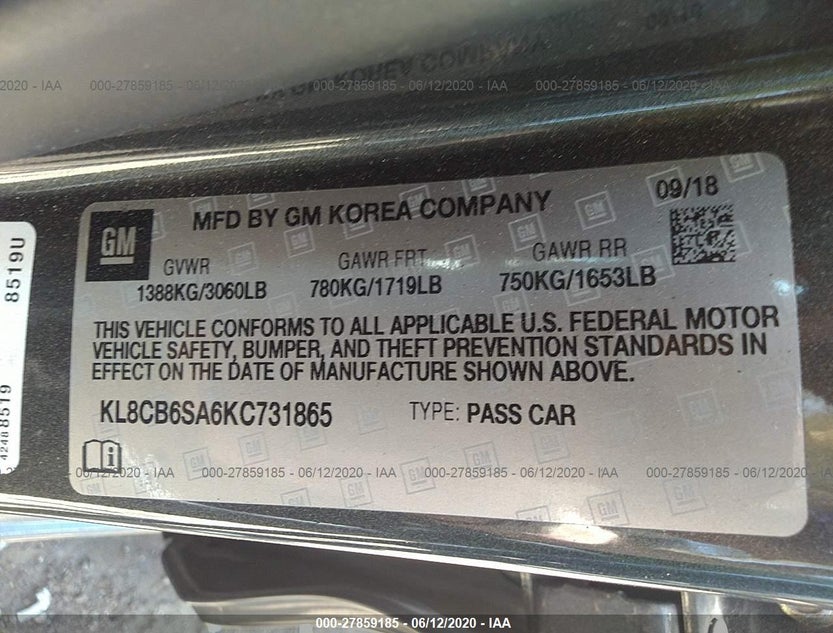 KL8CB6SA6KC731865