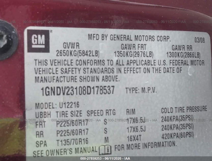 1GNDV23108D178537