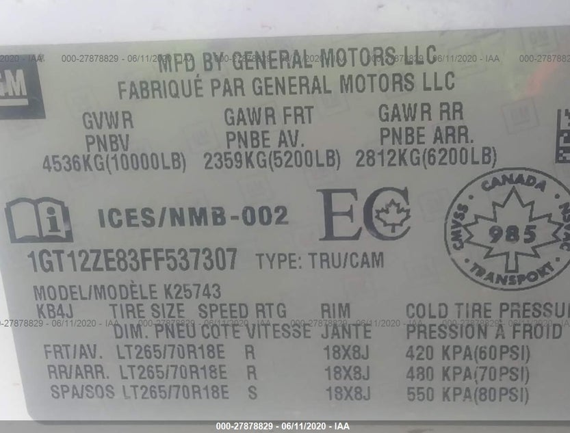 1GT12ZE83FF537307
