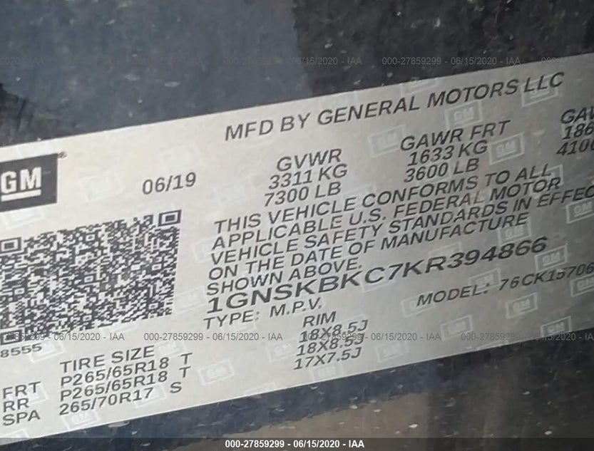 1GNSKBKC7KR394866