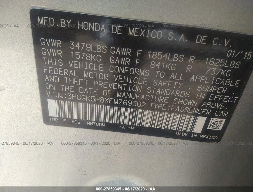 3HGGK5H8XFM769502