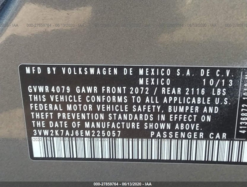3VW2K7AJ6EM225057