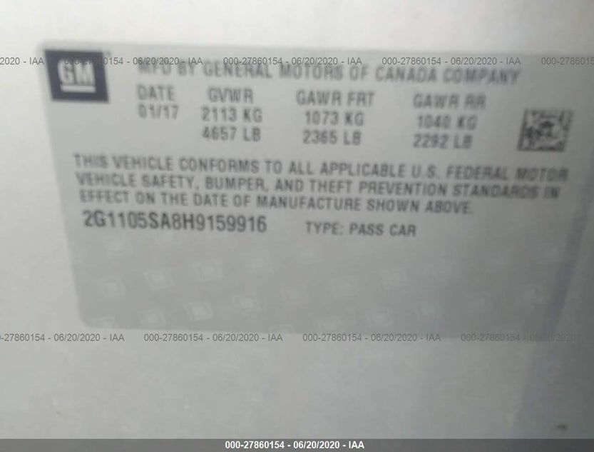 2G1105SA8H9159916