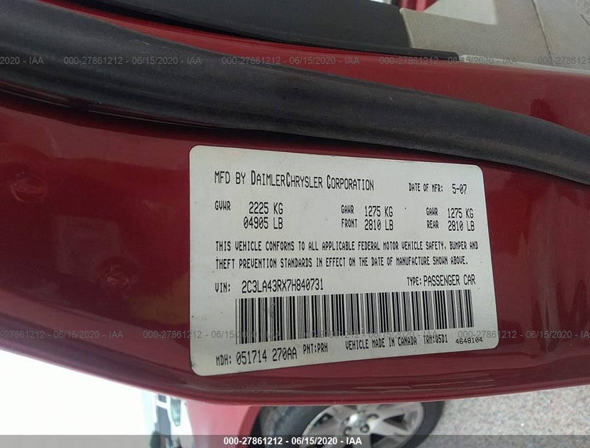 2C3LA43RX7H840731