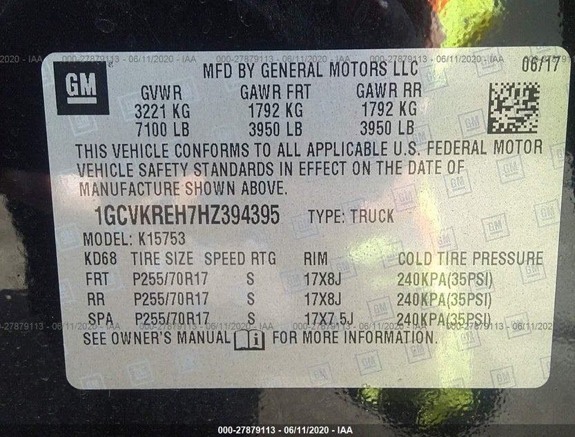 1GCVKREH7HZ394395