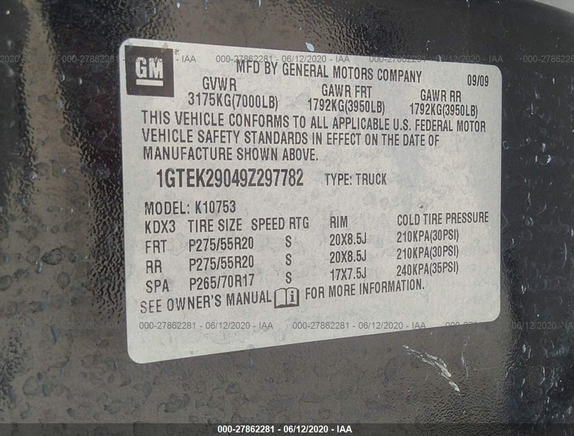 1GTEK29049Z297782