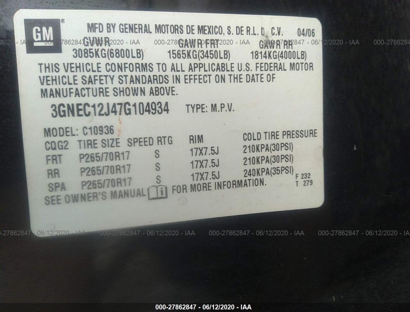 3GNEC12J47G104934