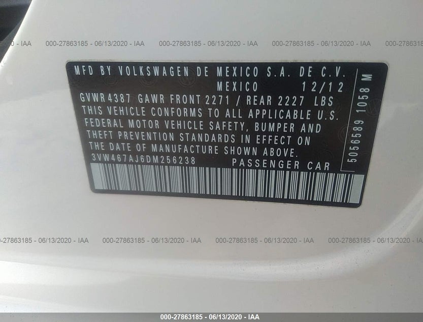 3VW467AJ6DM256238