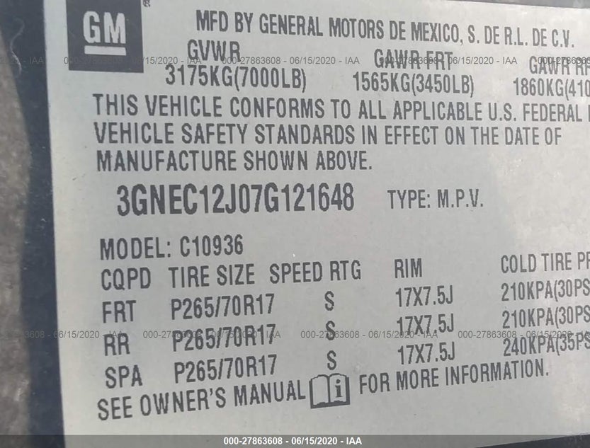 3GNEC12J07G121648