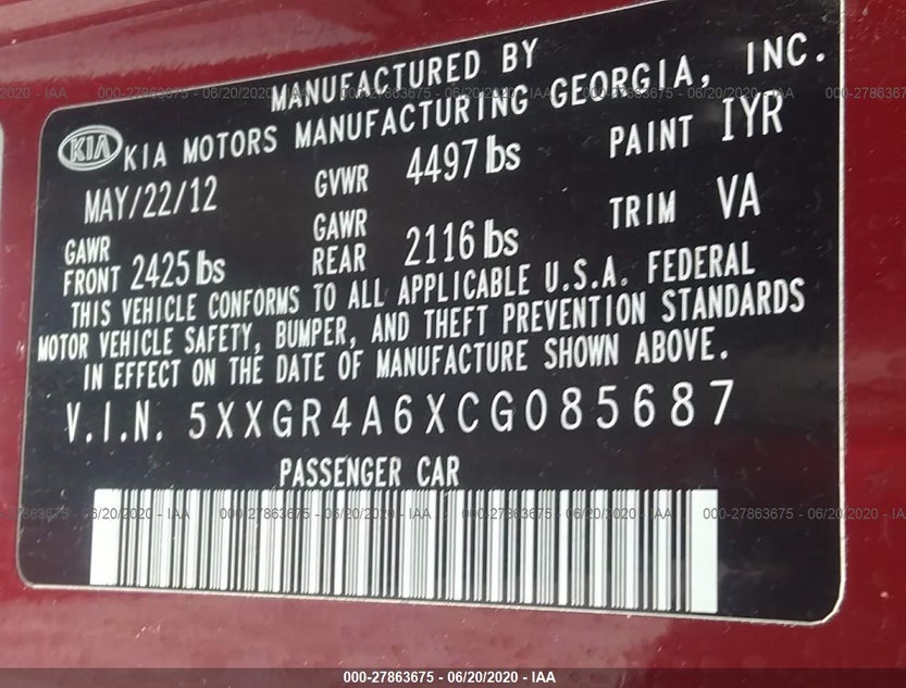 5XXGR4A6XCG085687