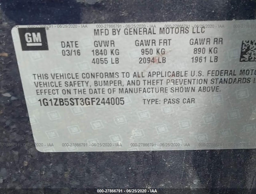 1G1ZB5ST3GF244005