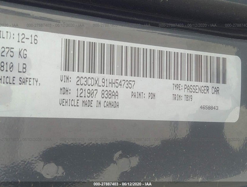 2C3CDXL91HH547357