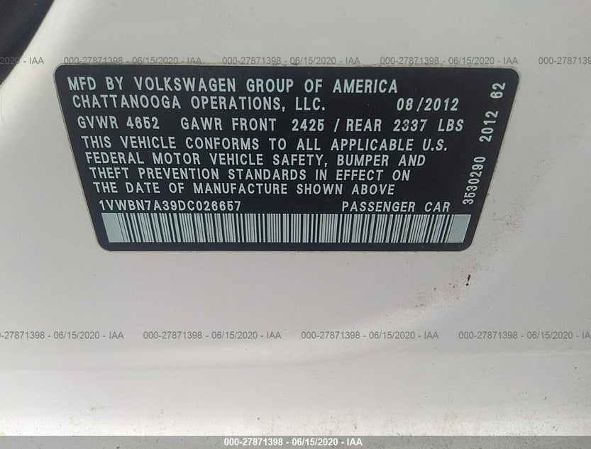 1VWBN7A39DC026657
