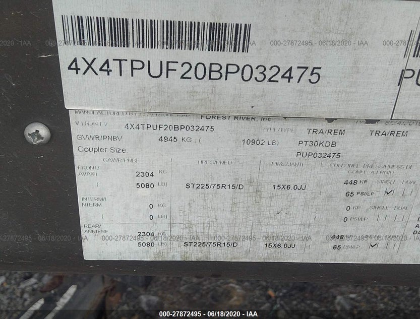 4X4TPUF20BP032475