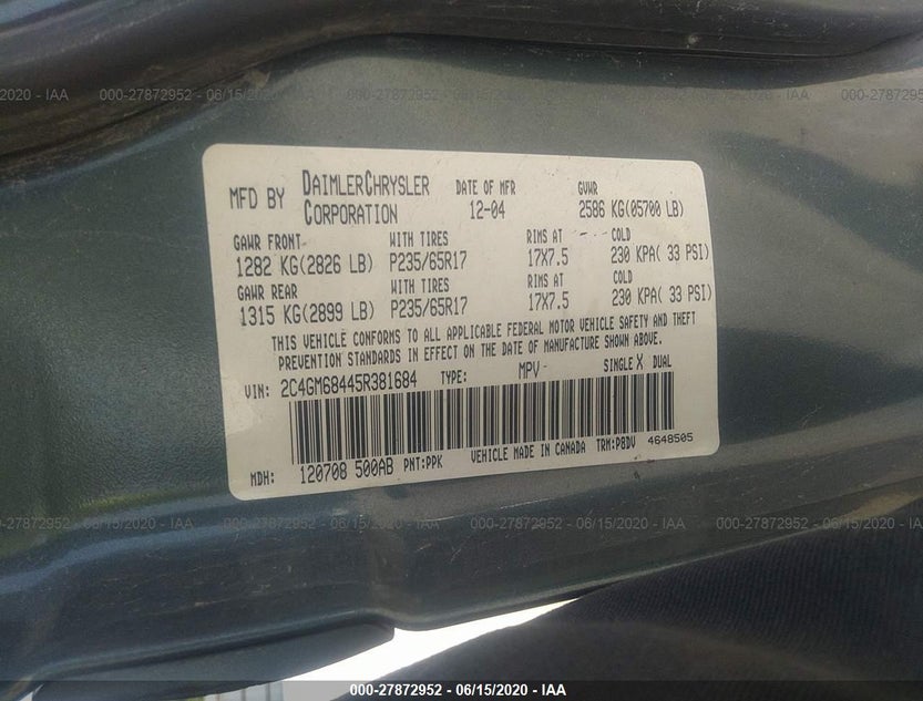 2C4GM68445R381684