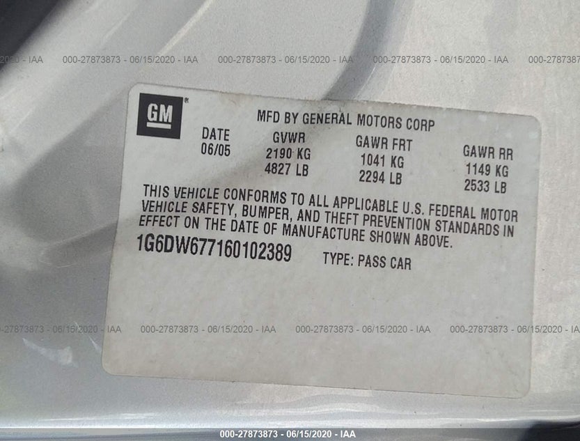 1G6DW677160102389