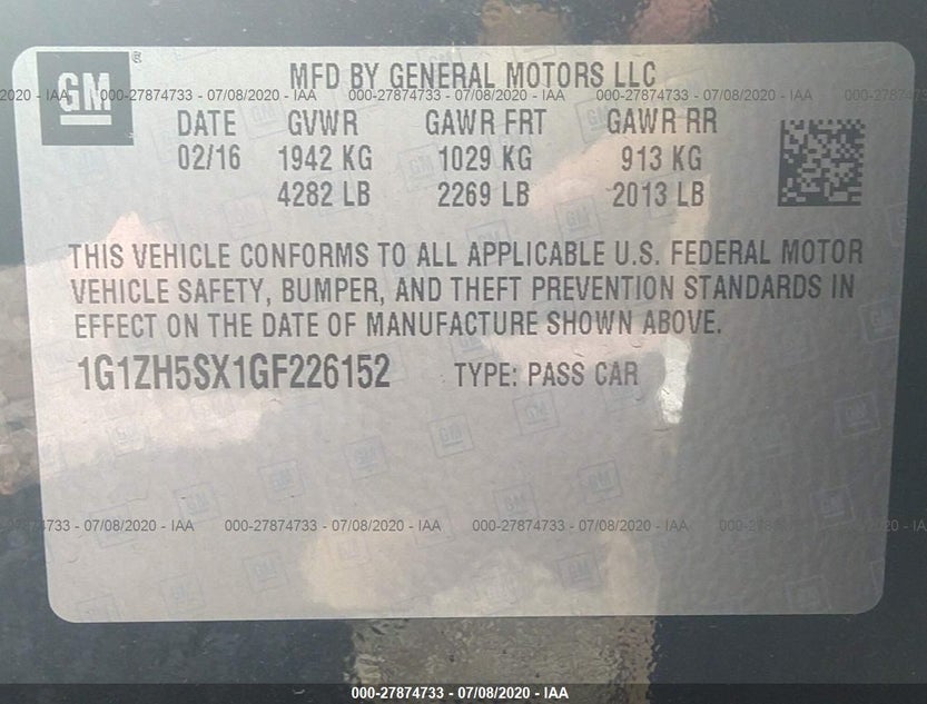 1G1ZH5SX1GF226152
