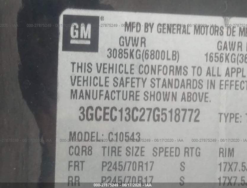3GCEC13C27G518772
