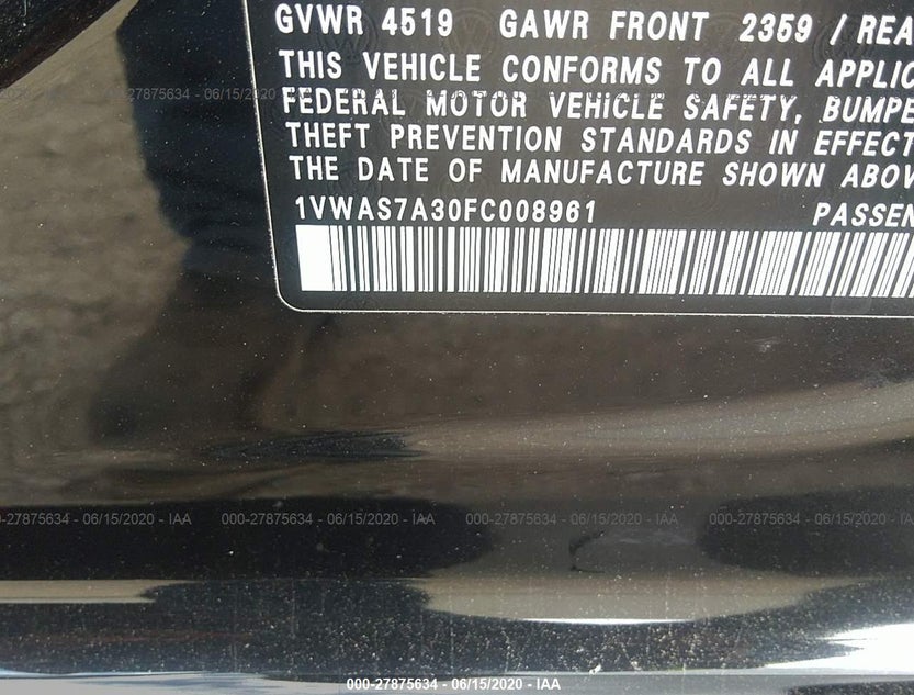 1VWAS7A30FC008961