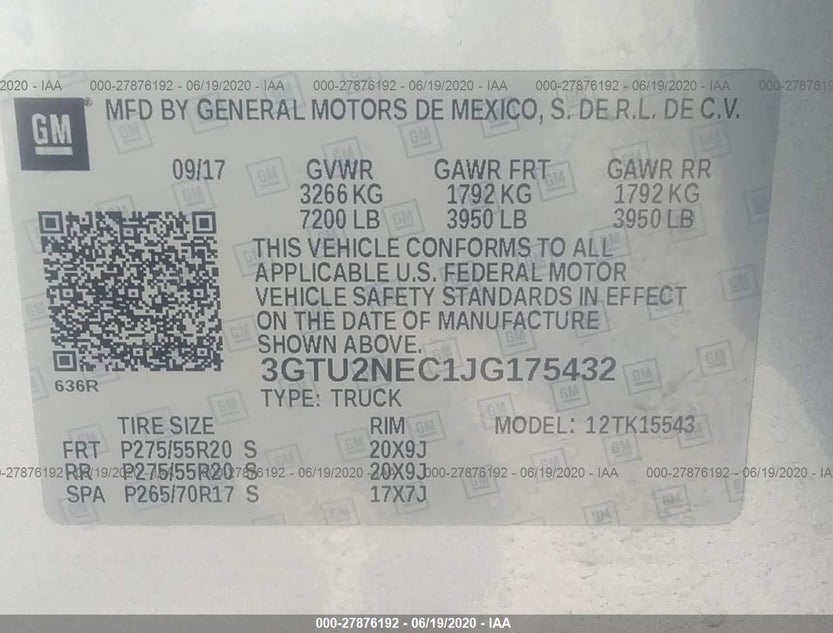 3GTU2NEC1JG175432