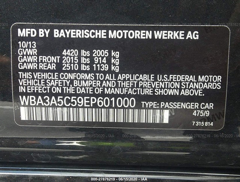 WBA3A5C59EP601000