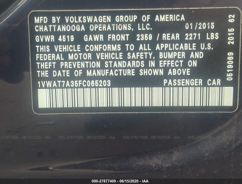 1VWAT7A35FC065203