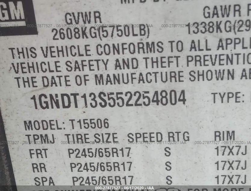 1GNDT13S552254804