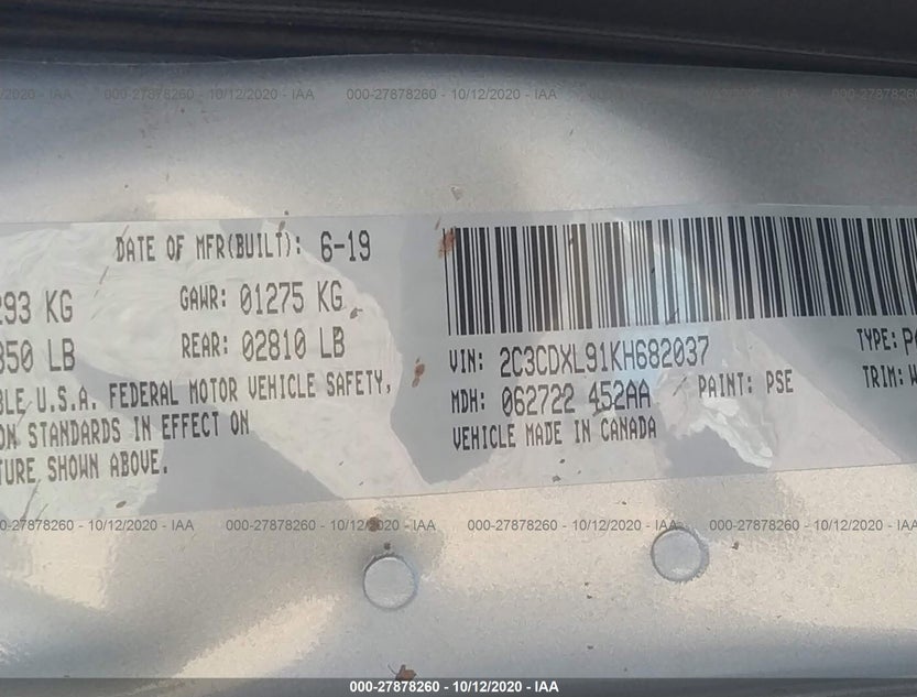 2C3CDXL91KH682037