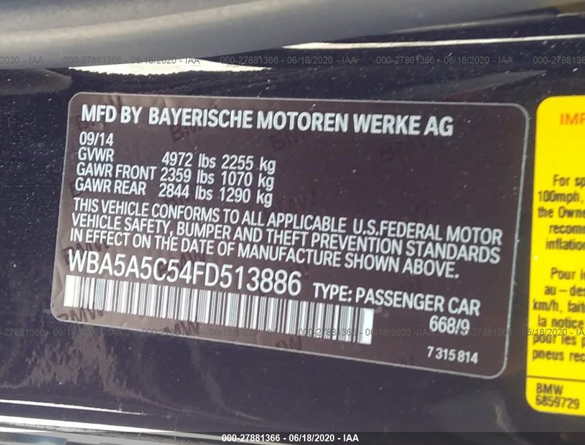WBA5A5C54FD513886