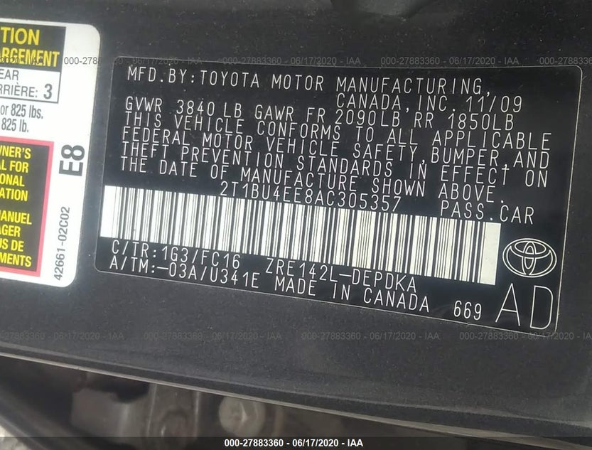 2T1BU4EE8AC305357