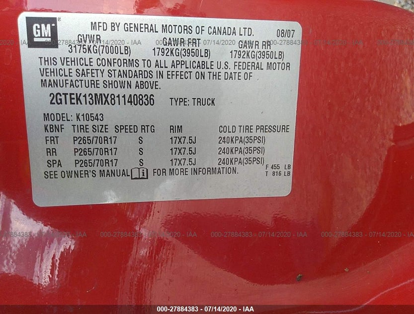 2GTEK13MX81140836
