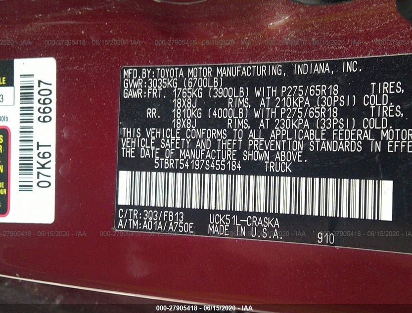 5TBRT54197S455184