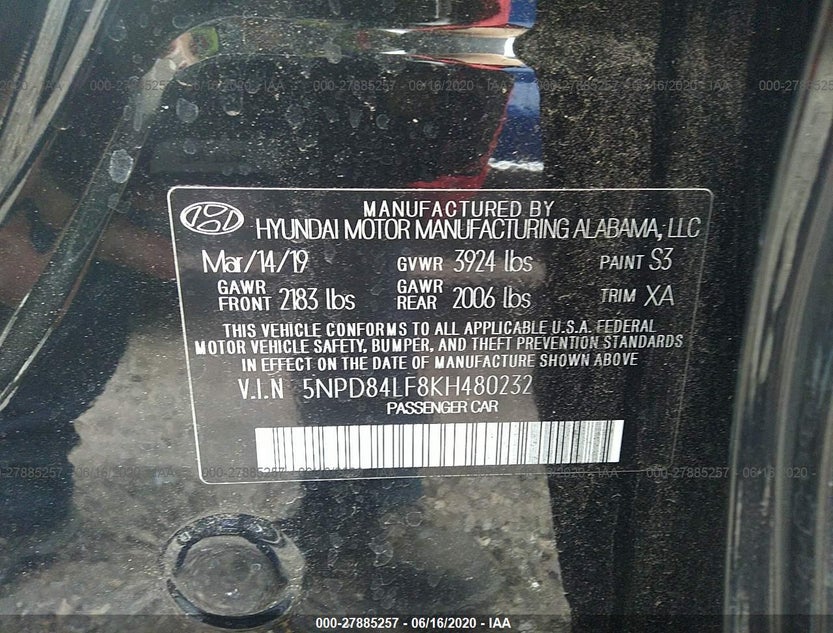 5NPD84LF8KH480232